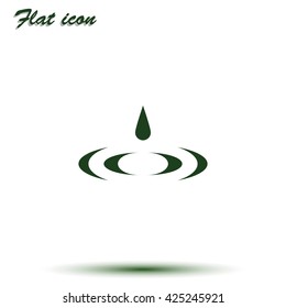 Falling water drop Icon Vector.