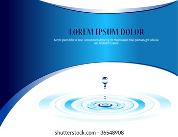 falling water drop vector design