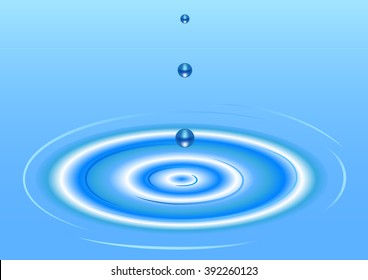 Falling water drops for background or design. Vector Image.
