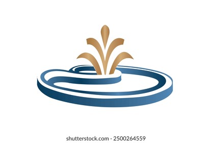 falling water splash icon vector template illustration logo design