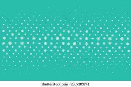 Falling white snow crystals. Seamless Christmas vector background.