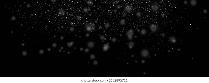 Falling white snow effect editable light effect snowflakes vector background design
