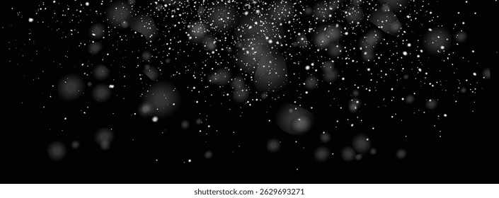 Falling white snowflake background design