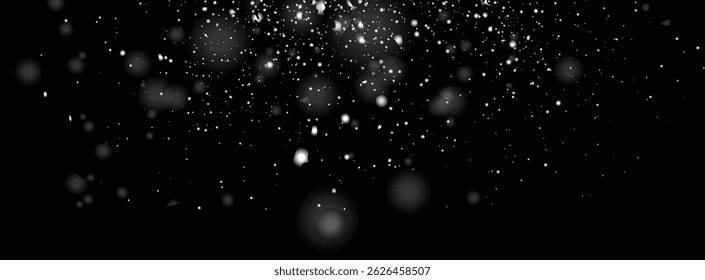 Falling white snowflake snowfall background design