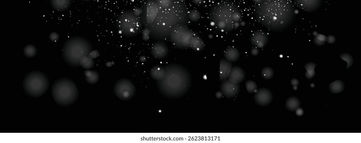 Falling white snowflakes background design