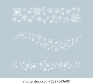 Cayendo copos de nieve blancos. Copos de nieve voladores. Nieve Blanca. Color editable