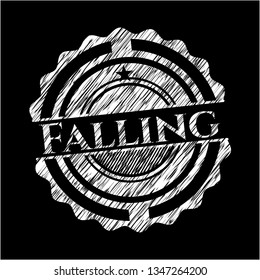 Falling written with chalkboard texture