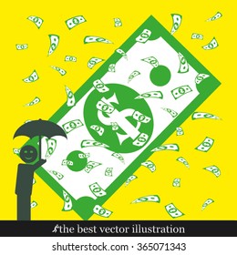 falling,dollar,human,umbrella
