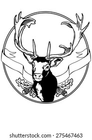 fallow deer sign illustration