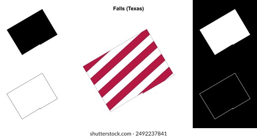 Falls County (Texas) outline map set