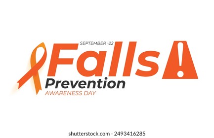 Falls Prevention Awareness Day. background, banner, card, poster, template. Vector illustration.