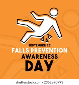 Falls Prevention Awareness Day. September 22. Eps 10.