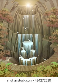 Falls of the tunnel stairs
