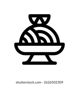 Faloodeh. Icono de Vector de trazo editable.