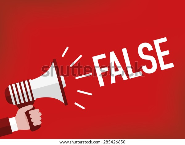 False Stock Vector (Royalty Free) 285426650