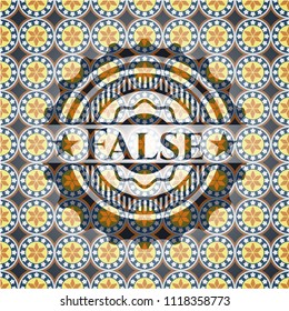 False arabesque emblem. arabic decoration.
