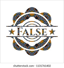 False arabesque emblem. arabic decoration.