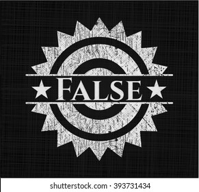 False chalk emblem, retro style, chalk or chalkboard texture