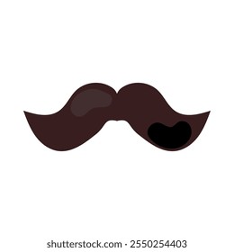 False decorative men mustache of a solid macho. Element of Hispanic holiday Cinco De Mayo. Mexican holiday icon. Simple cartoon vector element isolated on white background