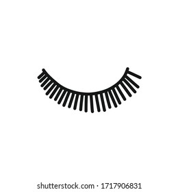 false eyelashes doodle icon, vector illustration