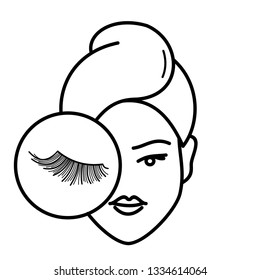 False eyelashes icon