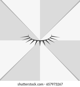 False eyelashes icon.