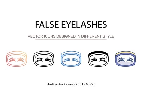 False Eyelashes ícone design com fundo branco ilustração stock