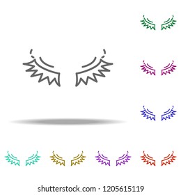 false eyelashes icon. Elements of Beauty, make up, cosmetics in multi color style icons. Simple icon for websites, web design, mobile app, info graphics