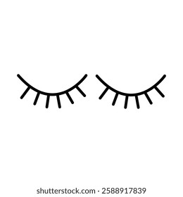 False eyelashes icon Outline vector symbol sign