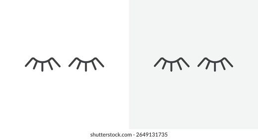 Falsche Wimpern Symbol Umrissvektorzeichen