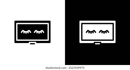 Ícone de cílios falsos define ilustração de vetor