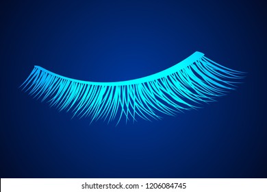 False eyelashes. Mascara decorative element vector illustration