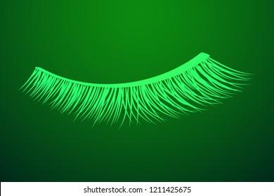 False eyelashes. Mascara decorative element vector illustration