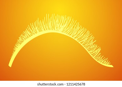 False eyelashes. Mascara decorative element vector illustration