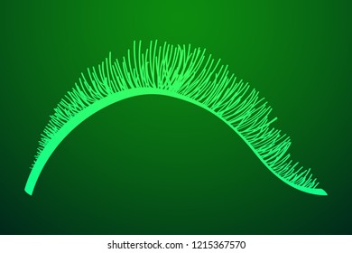 False eyelashes. Mascara decorative element vector illustration