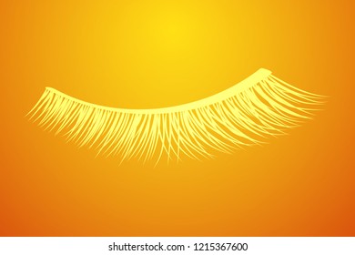 False eyelashes. Mascara decorative element vector illustration