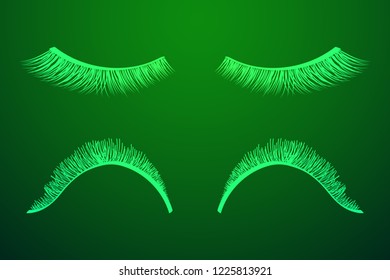 False eyelashes. Mascara decorative element vector illustration