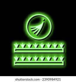 las pestañas falsas configuran el vector del signo de luz de neón. ilustración de conjunto de pestañas falsas