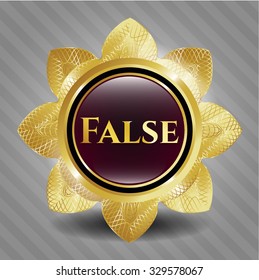 Banda o emblema de oro falso