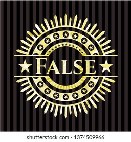 False gold emblem