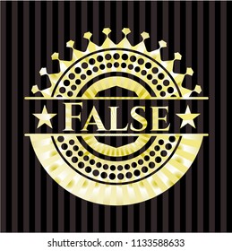 False gold shiny badge
