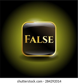 False gold shiny badge