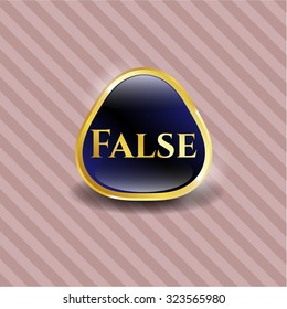 Falsches goldenes Emblem oder falsches Abzeichen