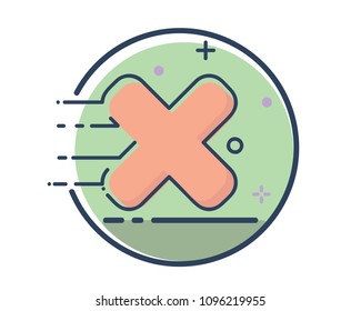 false icon design illustration,line filled style design, designed for web and app