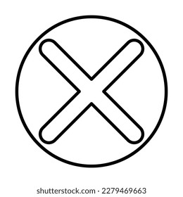 false icon, mark vector, cross illustration