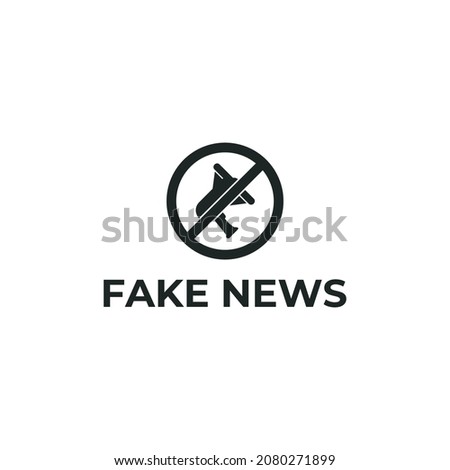 False information icon isolated of uotline style design. Fake news icon