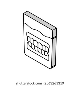 false jaw in glass isometric icon vector. false jaw in glass sign. isolated symbol illustration