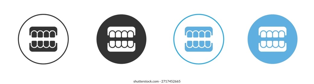 Icono de mandíbula falsa. Plantilla de diseño de iconos gráficos
