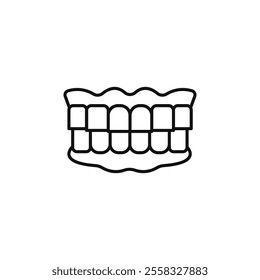 False jaw icon Symbol mark in Outline style