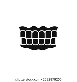 False jaw icon Symbol mark in Outline style